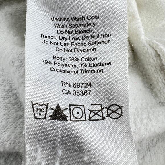 Columbia Hooded Pullover Cream Kangaroo Pocket Thumb Holes Size L - Picture 8 of 9